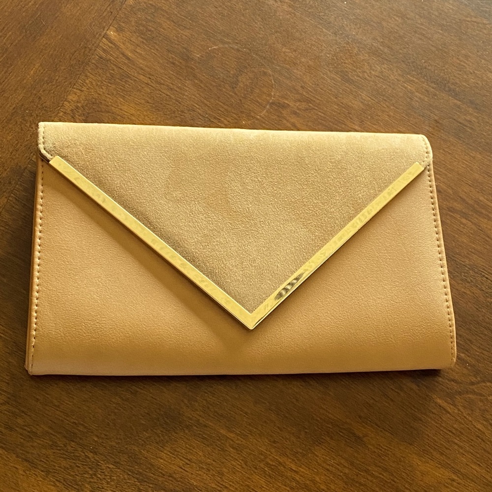 Tan Aldo Envelope Clutch